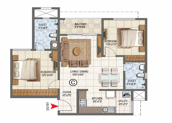 Featured Image of Godrej Devanahalli 2 BHK Floor Plan