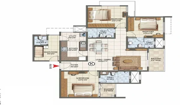 Featured Image of Godrej Devanahalli 3 BHK Apartment Floor Plan